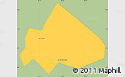 Savanna Style Simple Map of Giong Rieng, single color outside