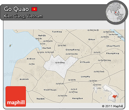 Classic Style 3D Map of Go Quao