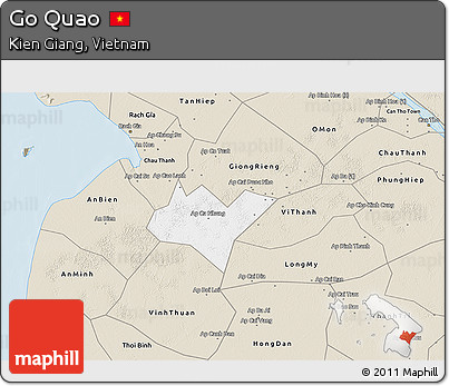 Classic Style 3D Map of Go Quao
