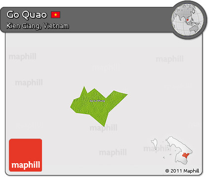 Physical 3D Map of Go Quao, cropped outside
