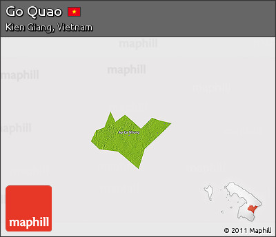 Physical 3D Map of Go Quao, cropped outside