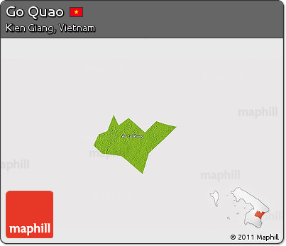 Physical 3D Map of Go Quao, cropped outside