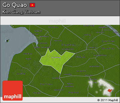 Physical 3D Map of Go Quao, darken