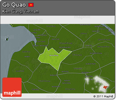Physical 3D Map of Go Quao, darken