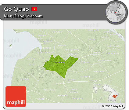 Physical 3D Map of Go Quao, lighten