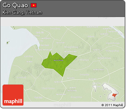 Physical 3D Map of Go Quao, lighten