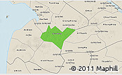 Political 3D Map of Go Quao, shaded relief outside