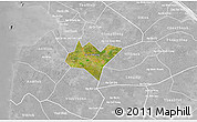 Satellite 3D Map of Go Quao, lighten, desaturated