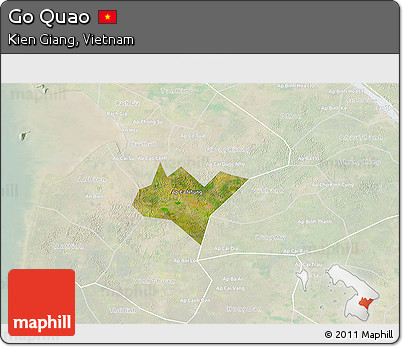 Satellite 3D Map of Go Quao, lighten