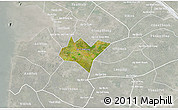 Satellite 3D Map of Go Quao, lighten, semi-desaturated