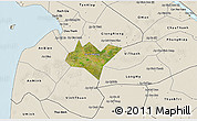 Satellite 3D Map of Go Quao, shaded relief outside