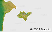 Satellite 3D Map of Go Quao, single color outside