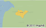 Savanna Style 3D Map of Go Quao, single color outside