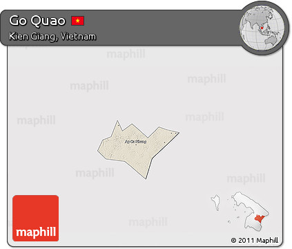 Shaded Relief 3D Map of Go Quao, cropped outside