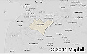Shaded Relief 3D Map of Go Quao, desaturated