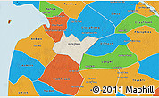 Shaded Relief 3D Map of Go Quao, political outside