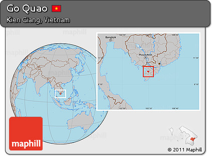 Gray Location Map of Go Quao