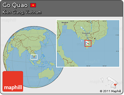 Savanna Style Location Map of Go Quao, highlighted parent region