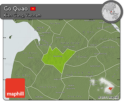 Physical Map of Go Quao, semi-desaturated
