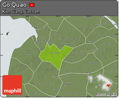Physical Map of Go Quao, semi-desaturated