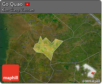 Satellite Map of Go Quao, darken