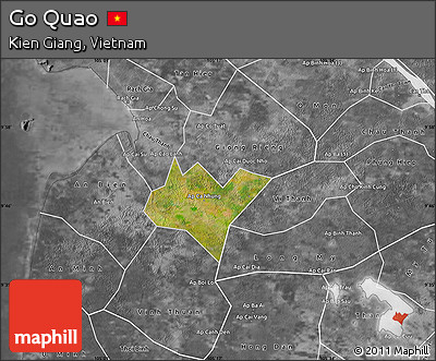 Satellite Map of Go Quao, desaturated