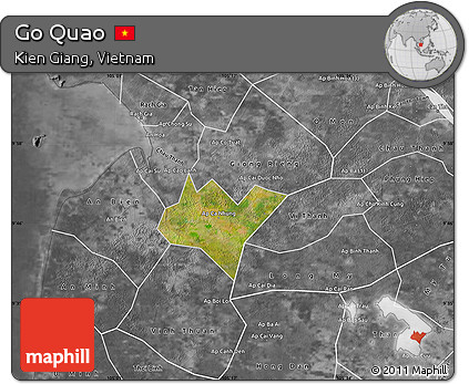 Satellite Map of Go Quao, desaturated