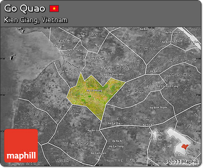 Satellite Map of Go Quao, desaturated