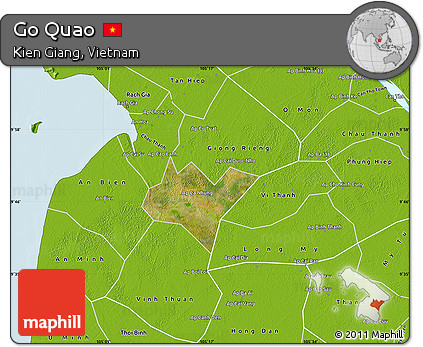 Satellite Map of Go Quao, physical outside
