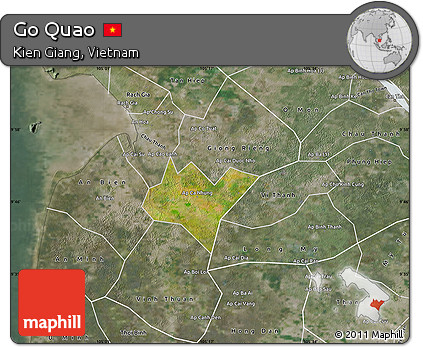 Satellite Map of Go Quao, semi-desaturated