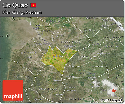 Satellite Map of Go Quao, semi-desaturated