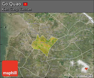 Satellite Map of Go Quao, semi-desaturated