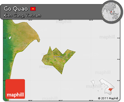 Satellite Map of Go Quao, single color outside