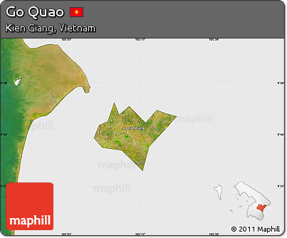 Satellite Map of Go Quao, single color outside
