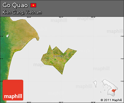 Satellite Map of Go Quao, single color outside