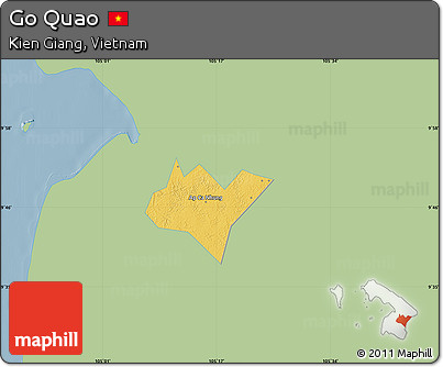 Savanna Style Map of Go Quao, single color outside