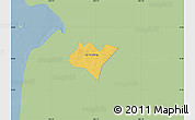 Savanna Style Map of Go Quao, single color outside
