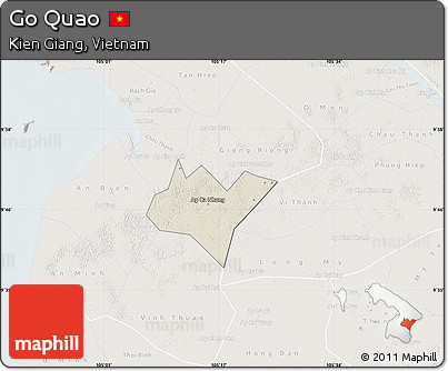 Shaded Relief Map of Go Quao, lighten