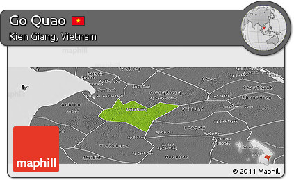 Physical Panoramic Map of Go Quao, desaturated