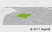 Physical Panoramic Map of Go Quao, lighten, desaturated
