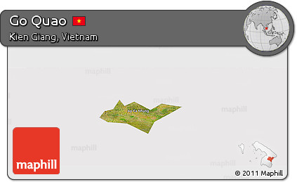 Satellite Panoramic Map of Go Quao, cropped outside