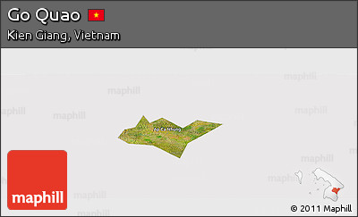 Satellite Panoramic Map of Go Quao, cropped outside