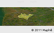 Satellite Panoramic Map of Go Quao, darken