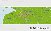 Satellite Panoramic Map of Go Quao, physical outside
