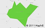 Political Simple Map of Go Quao, single color outside, borders and labels