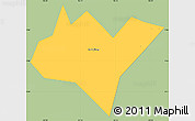 Savanna Style Simple Map of Go Quao, single color outside