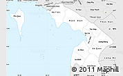 Silver Style Simple Map of Kien Giang