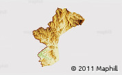 Physical 3D Map of Dac Glay, cropped outside