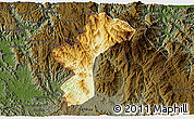 Physical 3D Map of Dac Glay, darken