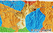 Physical 3D Map of Dac Glay, political outside